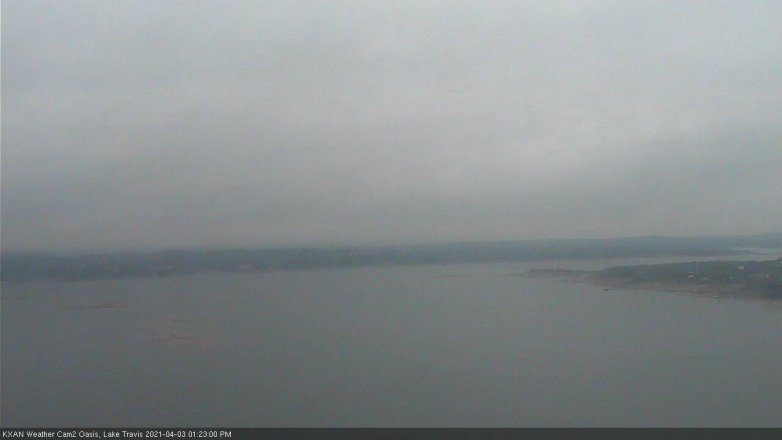 Lake Travis webcam, April 3, 2021 1:25 PM CT