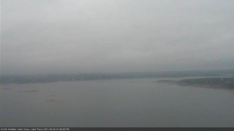 Lake Travis webcam, April 3, 2021 1:45 PM CT