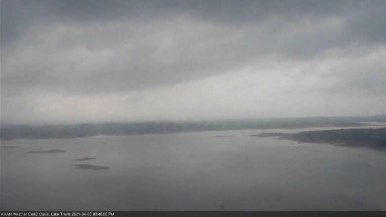 Lake Travis webcam, April 3, 2021 3:45 PM CT