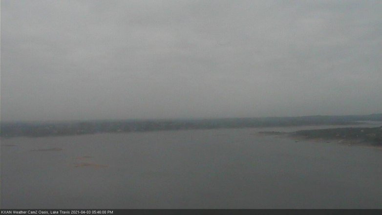 Lake Travis webcam, April 3, 2021 5:45 PM CT
