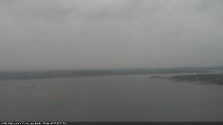 Lake Travis webcam, April 3, 2021 6:45 PM CT