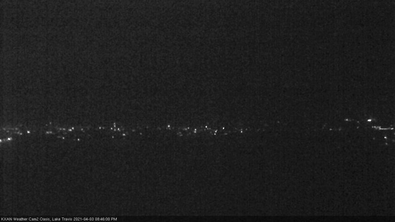 Lake Travis webcam, April 3, 2021 8:45 PM CT