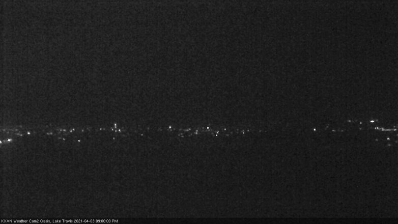 Lake Travis webcam, April 3, 2021 9:00 PM CT