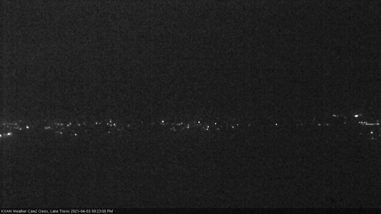 Lake Travis webcam, April 3, 2021 9:25 PM CT