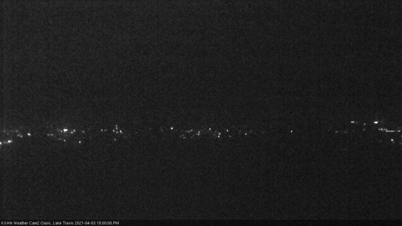 Lake Travis webcam, April 3, 2021 10:00 PM CT