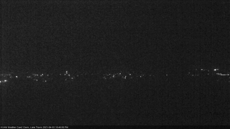 Lake Travis webcam, April 3, 2021 10:45 PM CT