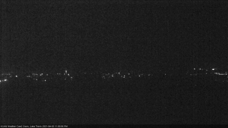 Lake Travis webcam, April 3, 2021 11:00 PM CT