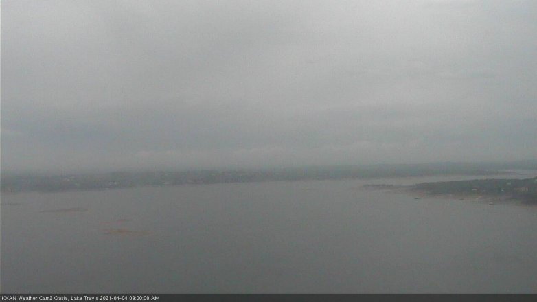 Lake Travis webcam, April 4, 2021 9:00 AM CT