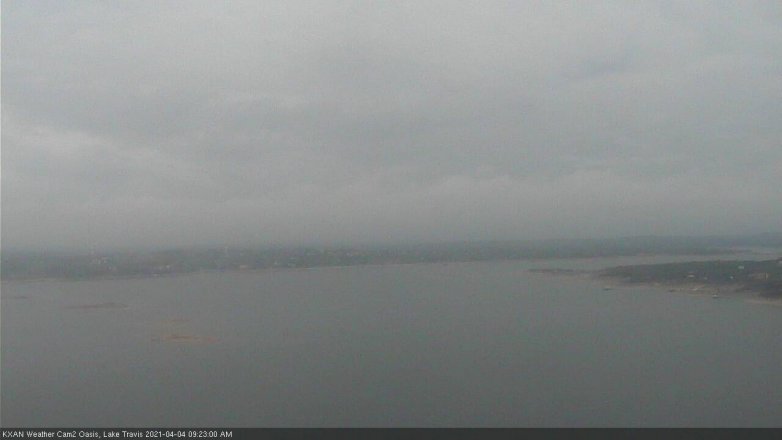 Lake Travis webcam, April 4, 2021 9:25 AM CT