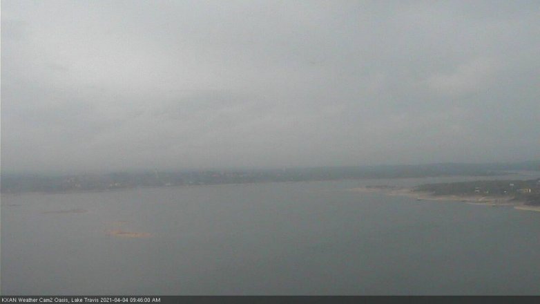 Lake Travis webcam, April 4, 2021 9:45 AM CT