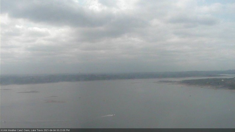 Lake Travis webcam, April 4, 2021 3:25 PM CT