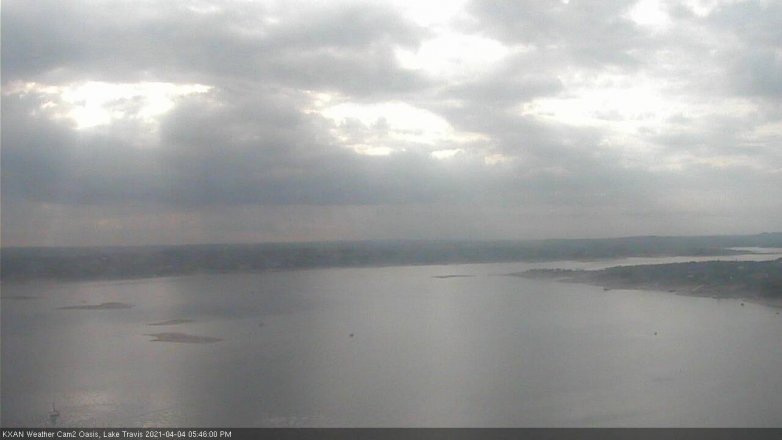 Lake Travis webcam, April 4, 2021 5:45 PM CT