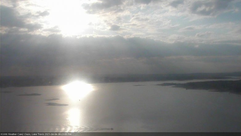 Lake Travis webcam, April 4, 2021 6:25 PM CT