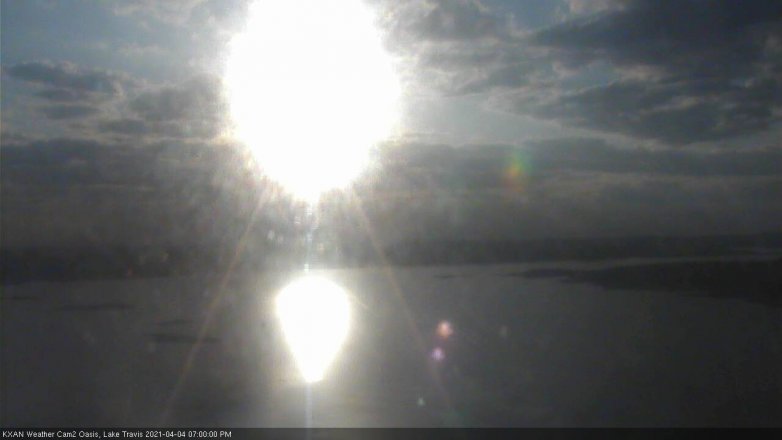 Lake Travis webcam, April 4, 2021 7:00 PM CT