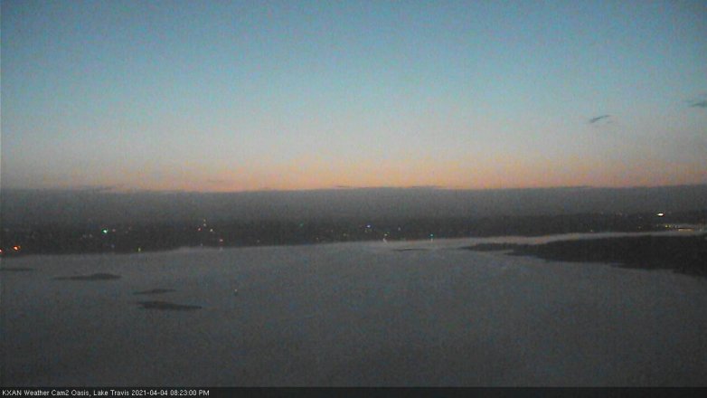 Lake Travis webcam, April 4, 2021 8:25 PM CT