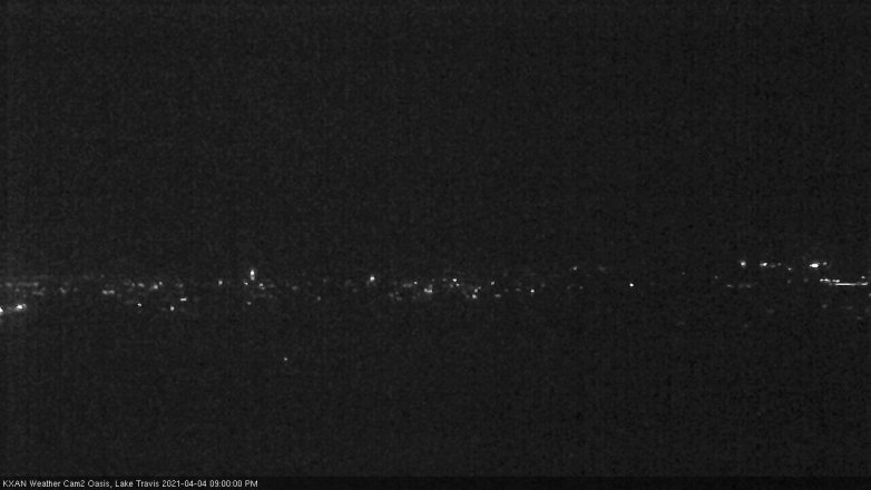 Lake Travis webcam, April 4, 2021 9:00 PM CT