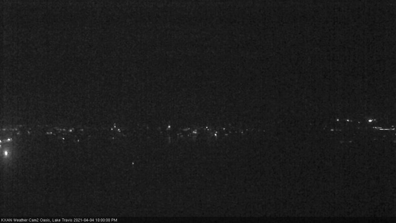 Lake Travis webcam, April 4, 2021 10:00 PM CT