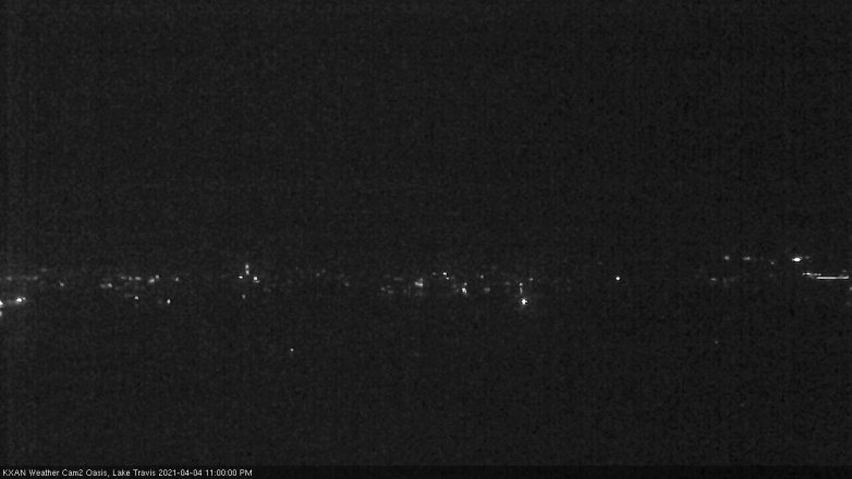 Lake Travis webcam, April 4, 2021 11:00 PM CT