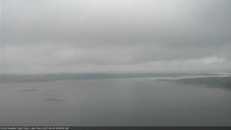Lake Travis webcam, April 5, 2021 9:45 AM CT