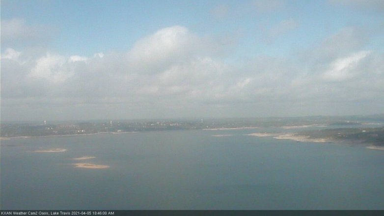 Lake Travis webcam, April 5, 2021 10:45 AM CT