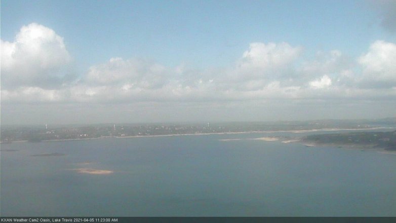 Lake Travis webcam, April 5, 2021 11:25 AM CT
