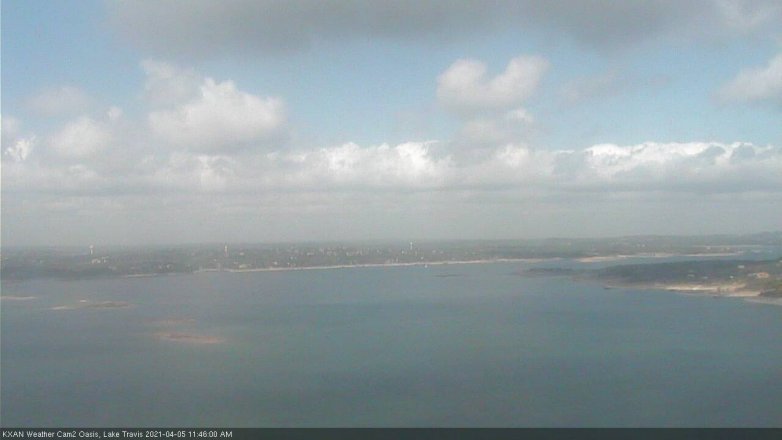 Lake Travis webcam, April 5, 2021 11:45 AM CT