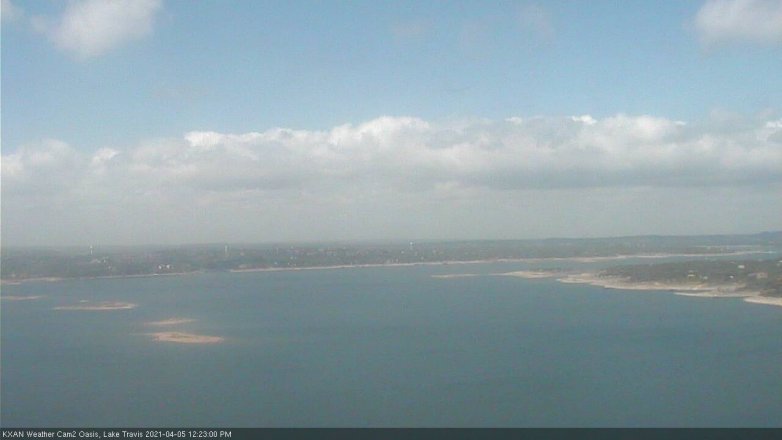 Lake Travis webcam, April 5, 2021 12:25 PM CT