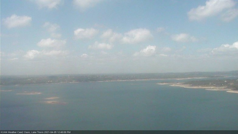 Lake Travis webcam, April 5, 2021 12:45 PM CT