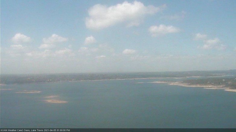 Lake Travis webcam, April 5, 2021 1:00 PM CT