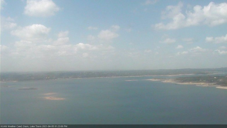 Lake Travis webcam, April 5, 2021 1:25 PM CT