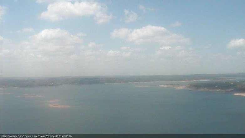 Lake Travis webcam, April 5, 2021 1:45 PM CT