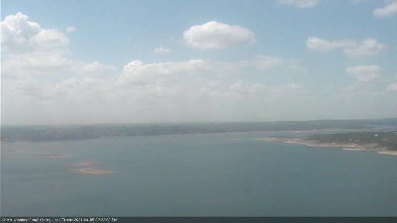 Lake Travis webcam, April 5, 2021 2:25 PM CT