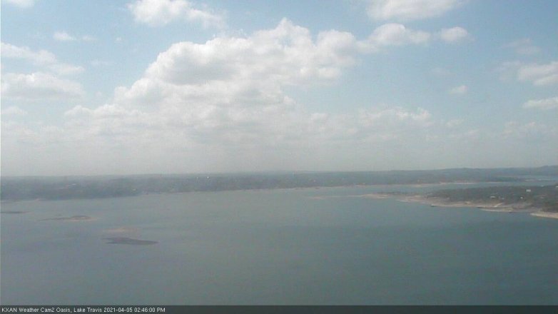 Lake Travis webcam, April 5, 2021 2:45 PM CT