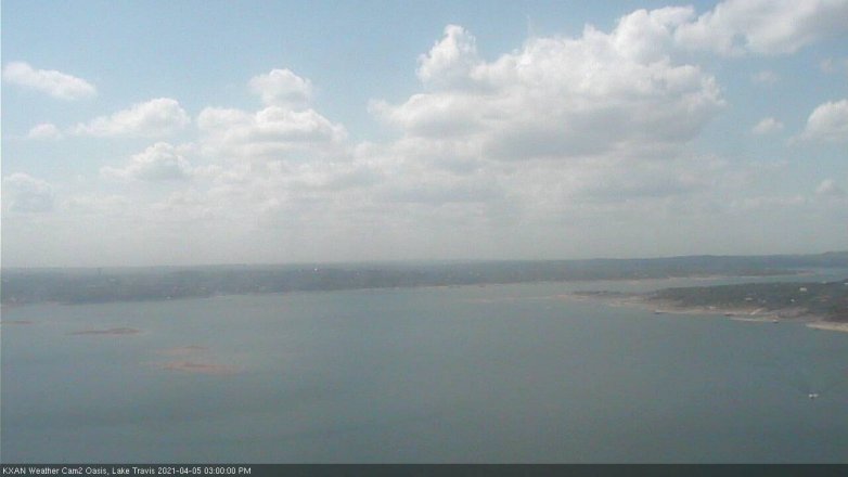 Lake Travis webcam, April 5, 2021 3:00 PM CT