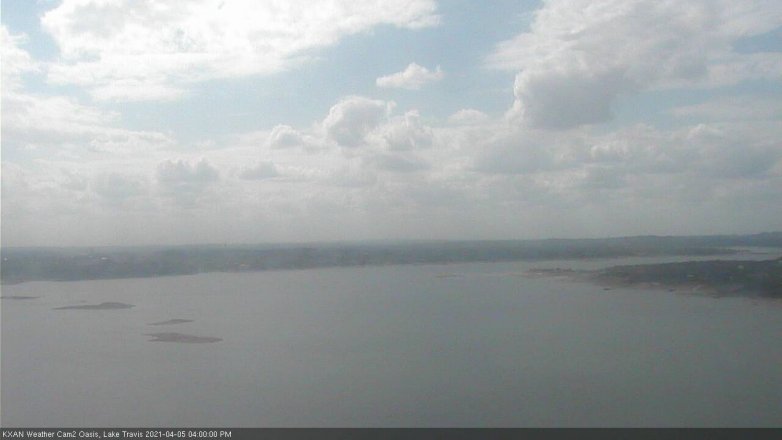 Lake Travis webcam, April 5, 2021 4:00 PM CT