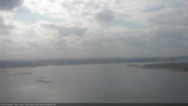 Lake Travis webcam, April 5, 2021 4:45 PM CT
