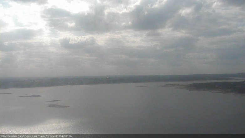 Lake Travis webcam, April 5, 2021 5:00 PM CT