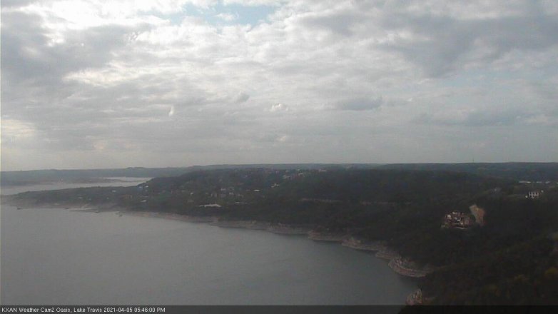 Lake Travis webcam, April 5, 2021 5:45 PM CT
