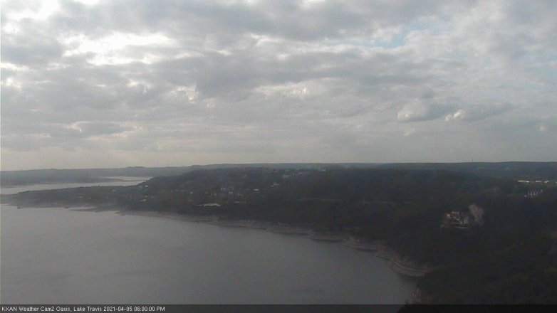 Lake Travis webcam, April 5, 2021 6:00 PM CT