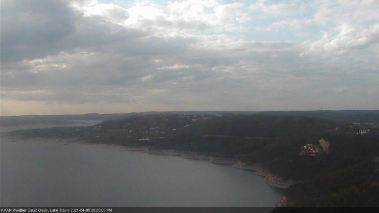 Lake Travis webcam, April 5, 2021 6:25 PM CT