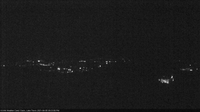 Lake Travis webcam, April 5, 2021 9:25 PM CT