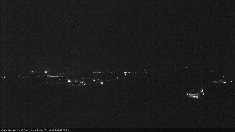 Lake Travis webcam, April 5, 2021 9:45 PM CT