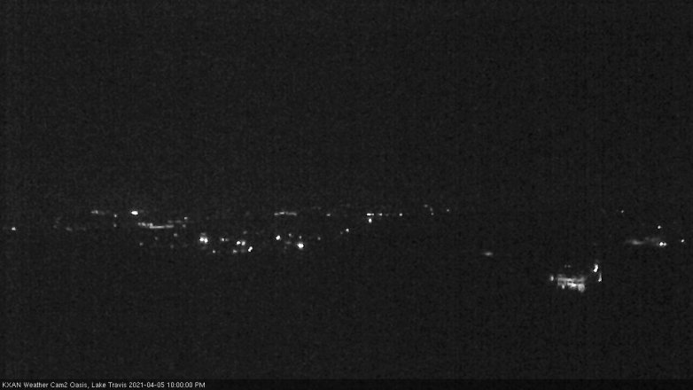 Lake Travis webcam, April 5, 2021 10:00 PM CT