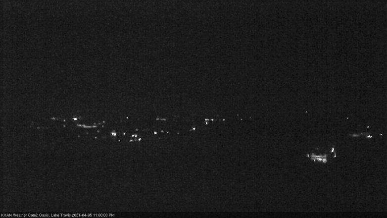 Lake Travis webcam, April 5, 2021 11:00 PM CT