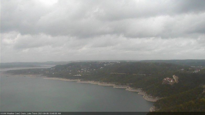 Lake Travis webcam, April 6, 2021 10:45 AM CT