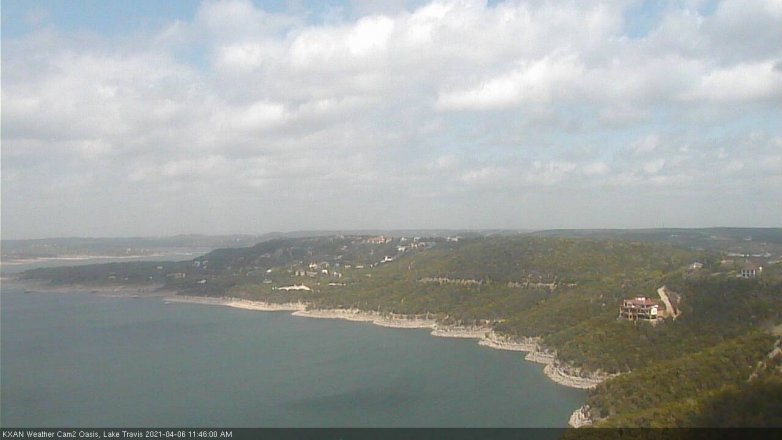 Lake Travis webcam, April 6, 2021 11:45 AM CT