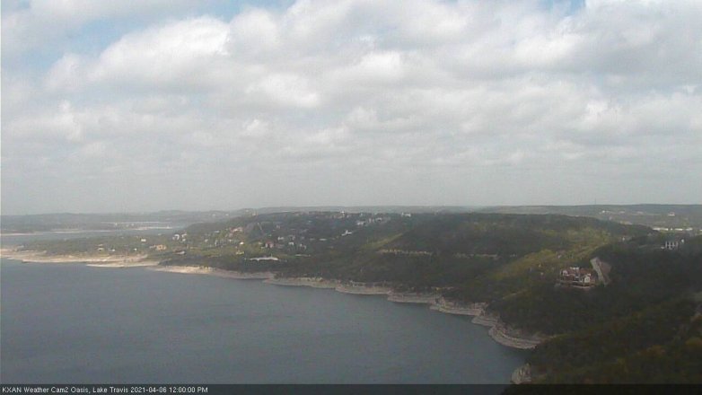 Lake Travis webcam, April 6, 2021 12:00 PM CT