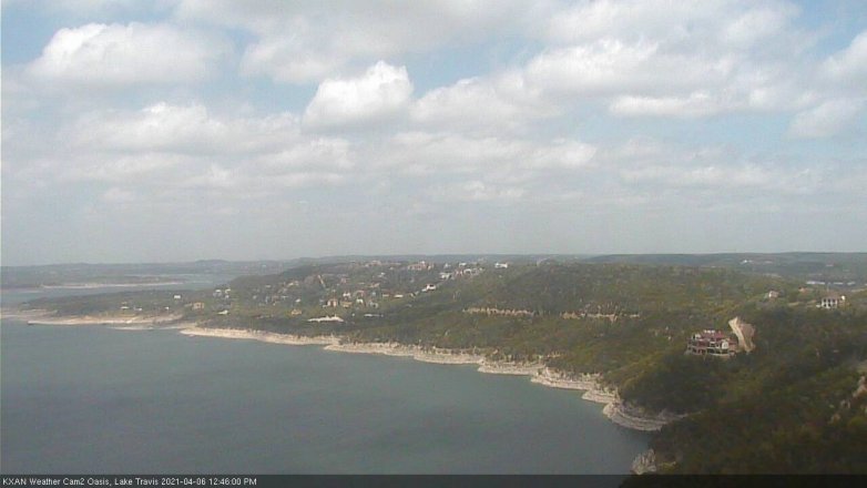 Lake Travis webcam, April 6, 2021 12:45 PM CT