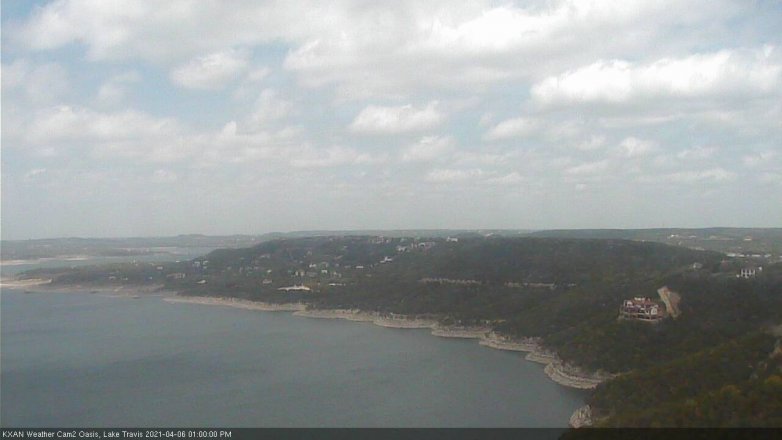 Lake Travis webcam, April 6, 2021 1:00 PM CT