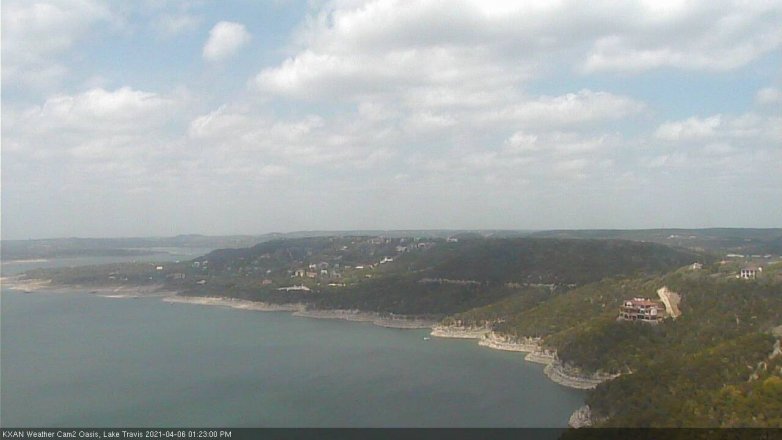 Lake Travis webcam, April 6, 2021 1:25 PM CT